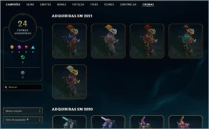 Diamante 3 - 122 champs - 1kk de Draven - 108 skins - League of Legends LOL