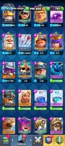 cota clash royale com todas as lendárias NV14