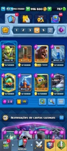 cota clash royale com todas as lendárias NV14