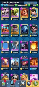 cota clash royale com todas as lendárias NV14