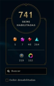CONTA DE LOL COM 741 SKINS DIAMANTE 4 ICONES E SKINS RARAS E - League of Legends