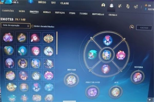 Conta League of Legends com muita skins e essências azul LOL