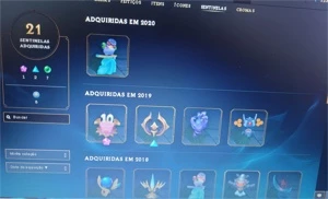 Conta League of Legends com muita skins e essências azul LOL