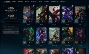 conta diamante 3, 4bonecos para adquirir todos - League of Legends LOL