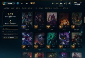 Esmeralda 4 com 85 Champs e 42 Skins +6 Vitoriosas - League of Legends LOL