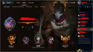 CONTA LEAGUE OF LEGENDS GOLD 4 COM MUITAS SKINS LOL