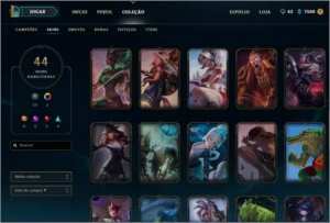 CONTA LEAGUE OF LEGENDS GOLD 4 COM MUITAS SKINS LOL