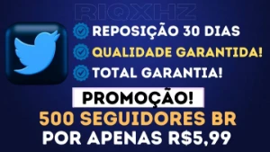 (MELHOR PREÇO!) Serviços Twitter》500 Seguidores Br》R$5,99 - Redes Sociais