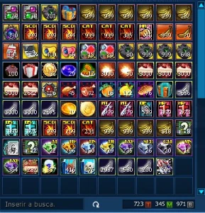 (LADMO) Conta com OMM, Full acessórios menos Anel Bellial - Digimon Masters Online