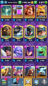 Conta clash royale full cartas lvl 15 / Lvl 75 / Torre 16