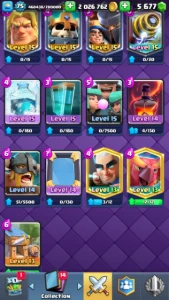 Conta clash royale full cartas lvl 15 / Lvl 75 / Torre 16