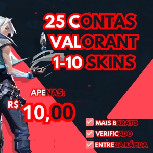 [Mais Vendido] Valorant Conta 25 Nfa Com 1-10 Skins!
