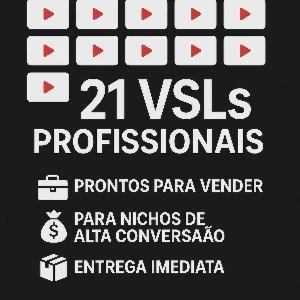 21 VSLs Profissionais – Prontos para Vender em Nichos Quente - Outros