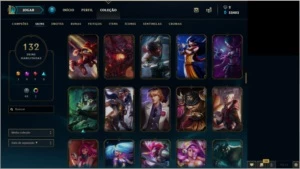 Conta League of legends 115 Champs + 132 Skins + 101 icones. LOL