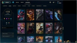 Conta League of legends 115 Champs + 132 Skins + 101 icones. LOL