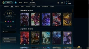 Conta League of legends 115 Champs + 132 Skins + 101 icones. LOL