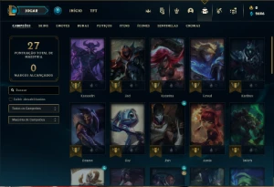 Conta Esmeralda 4 com 42 Champs e 7 Skins + 3 Fragmentos - League of Legends LOL