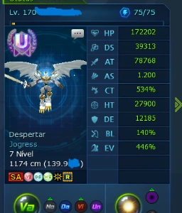 V> Conta Ladmo Omega Endgame Com 2 Rank U - Digimon Masters Online