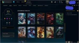 conta nível 30 com 33 skins 65 champs e 18k de EA - League of Legends LOL