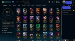 conta nível 30 com 33 skins 65 champs e 18k de EA - League of Legends LOL