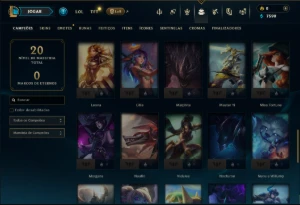 Ouro 2 com 55 Champs e 5 Skins - League of Legends LOL