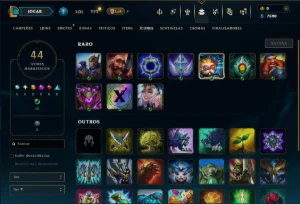 Ouro 2 com 55 Champs e 5 Skins - League of Legends LOL