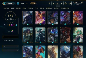 Prata 4 com 130 Champs e 137 Skins +1 Prestigio - League of Legends LOL