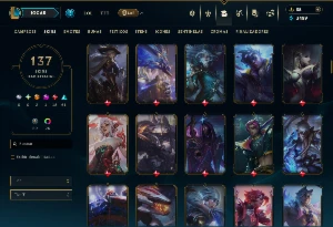 Prata 4 com 130 Champs e 137 Skins +1 Prestigio - League of Legends LOL