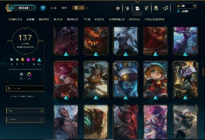 Prata 4 com 130 Champs e 137 Skins +1 Prestigio - League of Legends LOL