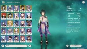 ⭐Conta com Xiao, Zhongli, Venti, Ayaka C1, Diluc e Keqing⭐ - Genshin Impact