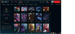 CONTA PLATINA 2, TODOS OS CAMPEÕES, 90 SKINS - League of Legends LOL