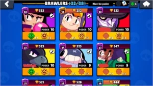 Conta Brawl Stars com 16 mil troféus e todos os LENDÁRIOS