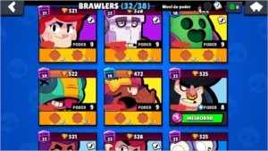 Conta Brawl Stars com 16 mil troféus e todos os LENDÁRIOS