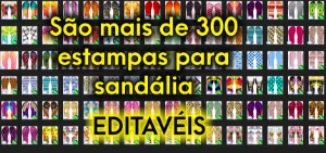 Mais de 300 artes editáveis para sandálias personalizadas!