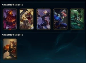 Conta Lol platina IV criada 2015 - League of Legends