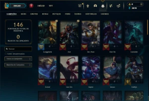 Platina 4 com 60 Champs e 19 Skins - League of Legends LOL