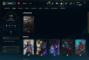 Platina 4 com 60 Champs e 19 Skins - League of Legends LOL