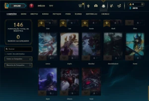 Platina 4 com 60 Champs e 19 Skins - League of Legends LOL