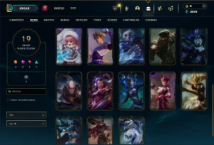 Platina 4 com 60 Champs e 19 Skins - League of Legends LOL