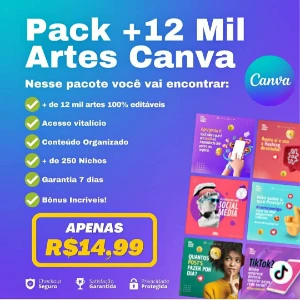 +12 MIL Artes Totalmente Editaveis do CANVA - Artes e Templates Artes Canva