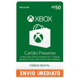 cartao presente xbox 360/one 50 reais
