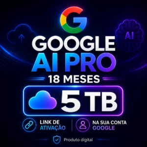 Google AI Pro 18 Meses + 5 TB | Garantia de 30 Dias - Inteligência Artificial