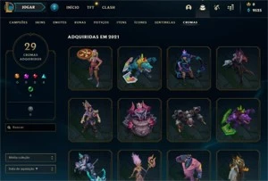 Conta LoL LVL499 com diversas skins lendárias. Veja as fotos - League of Legends