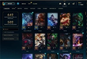 Conta LoL LVL499 com diversas skins lendárias. Veja as fotos - League of Legends