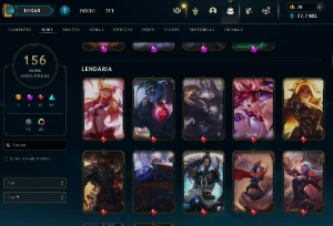 Conta Lol Full Acesso - Lvl 389 - 156 Skins - Todos Campeões - League of Legends