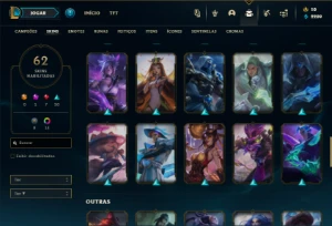 Ouro 2 com 81 Champs e 62 Skins + 1 Prestigio da Daina - League of Legends LOL