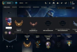 Ouro 2 com 81 Champs e 62 Skins + 1 Prestigio da Daina - League of Legends LOL