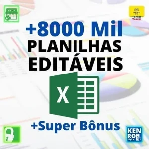 Aproveite Agora: +15.000 Planilhas Editáveis + Brinde - Softwares e Licenças