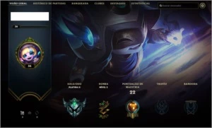 CONTA PLATINA 2 SMURF 74 % WR MMR DE DIAMANTE 3 - League of Legends LOL