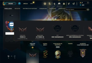 Ferro 3 com 110 Champs e 65 Skins + 400k de Master - League of Legends LOL